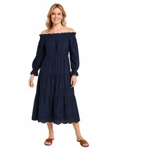 New With Tags Navy Blue  Eyelet Women's Dress size 2 (USSize12)